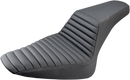 SADDLEMEN Step-Up Seat - Front Tuck-n-Roll - Black - FLS 812-26-171