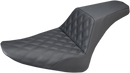 SADDLEMEN Step-Up Seat - Front Lattice Stitch - Black - FLS 812-26-172