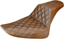 SADDLEMEN Step-Up Seat - Front Lattice Stitch - Brown - FLS 812-26-172BR