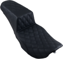 SADDLEMEN Step-Up Seat - Full Lattice Stitch - Black - FLHR/FLHX 897-06-175