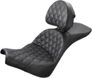 SADDLEMEN Explorer Seat - Lattice Stitched - Backrest - FXBB/FXST '18-'24 818-30-030LS
