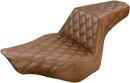SADDLEMEN Step-Up Seat - Full Lattice Stitch - Brown - FXSB 813-27-175BR
