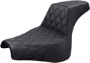 SADDLEMEN Step-Up Seat - Full Lattice Stitch - Black 818-28-175