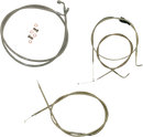 LA CHOPPERS Standard Stainless Braided Handlebar Cable/Brake Line Kit - 15"-17" Ape Hangers - '96-'07 Touring LA-8005KT-16