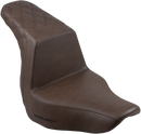 SADDLEMEN Step-Up Seat - Rear Lattice Stitch - Brown 818-29-173BR
