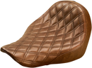 SADDLEMEN Renegade Solo Seat - Lattice Stitched - Brown - FL/FX '18-'24 818-29-002BLS