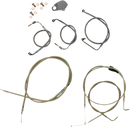 LA CHOPPERS Standard Stainless Braided Handlebar Cable/Brake Line Kit - 12"-14" Ape Hangers - '96-'07 Touring LA-8006KT-13
