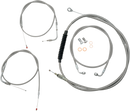 LA CHOPPERS Standard Stainless Braided Handlebar Cable/Brake Line Kit - 12"-14" Ape Hangers - '96-'06 Softail LA-8100KT-13