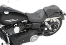 SADDLEMEN Dominator Solo Seat - w/o Backrest - Black w/ Gray Stitching - FL/FX '06-'17 806-04-0042