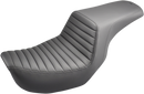 SADDLEMEN Step-Up Seat - Front Tuck-n-Roll - Black - Dyna 806-04-171