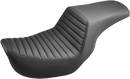 SADDLEMEN Step-Up Seat - Front Tuck-n-Roll - Black - Dyna 804-04-171