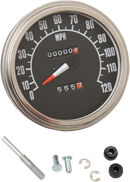 DRAG SPECIALTIES 5" MPH FL-'68-'84 Style 1:1 Speedometer - Black Face 70847M