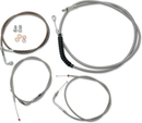 LA CHOPPERS Standard Stainless Braided Handlebar Cable/Brake Line Kit - 18"-20" Ape Hangers - '07-'10 FXST LA-8140KT-19