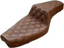 SADDLEMEN Step-Up Seat - Full Lattice Stitch - Brown - XL 879-03-175BR