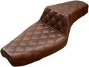 SADDLEMEN Step-Up Seat - Full Lattice Stitch - Brown - XL 807-03-175BR