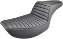 SADDLEMEN Step-Up Seat - Front Tuck-n-Roll - Black - FXR 882-09-171