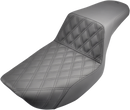 SADDLEMEN Step-Up Seat - Front Lattice Stitch - Black - FXR 882-09-172