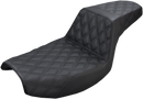 SADDLEMEN Step-Up Seat - Full Lattice Stitch - Black - FXR 882-09-175