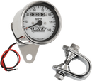 DRAG SPECIALTIES 2.4" MPH Mini LED Mechanical Speedometer/Indicators - Chrome Housing - White Face - 2240:60 21-6829DS1-BX15
