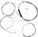 LA CHOPPERS Standard Stainless Braided Handlebar Cable/Brake Line Kit - Mini Ape Hangers - '04-'06 Sportster LA-8310KT-08