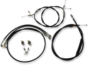 LA CHOPPERS Standard Black Vinyl Handlebar Cable/Brake Line Kit - 18"-20" Ape Hangers - '11-'14 Softail LA-8150KT-19B