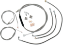 LA CHOPPERS Standard Stainless Braided Handlebar Cable/Brake Line Kit - 18"-20" Ape Hangers - '11-'14 Softail LA-8150KT-19