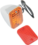 DRAG SPECIALTIES Rectangular Market Light - Single Filament - Amber/Red 163072-BC1