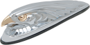 DRAG SPECIALTIES Eagle Head with Lights - Gold Eyes - Small - Chrome 91-6608-BC312