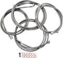 LA CHOPPERS Standard Stainless Braided Handlebar Cable/Brake Line Kit - 12"-14" Ape Hangers - '14-'16 Touring LA-8052KT-13