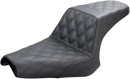 SADDLEMEN Step-Up Seat - Full Lattice Stitch - Black - Bolt '13-'24 Y13-16-175