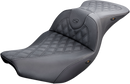 SADDLEMEN Heated Roadsofa™ Seat - Lattice Stitch - w/o Backrest - Indian I14-07-182HCT