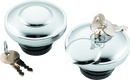 Bikers Choice L96-20 Chrome Lockable Gas Cap with Key - Powersports Fuel Cover