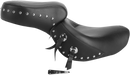 MUSTANG Seat - Wide - Touring - Without Backrest - One-Piece - Chrome Studded - Black w/Conchos - VT1100 75008