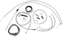 LA CHOPPERS Complete Stainless Braided Handlebar Cable/Brake Line Kit - 15"-17" Handlebars - '07 Touring LA-8006KT2B-16