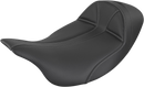 SADDLEMEN Dominator Solo Seat - Extended Reach - w/o Backrest - Black w/ Gray Stitching - FL '08-'24 808-07B-0042EXT