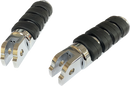 DRAG SPECIALTIES FML Soft-Ride Foot Pegs - Driver - Chrome/Black - Softail P17-0343ISC