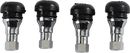 MOOSE OFFROAD Valve Stem - Push-In - Chrome/Black TR412C-B4