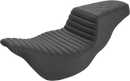 SADDLEMEN Step-Up Seat - Extended Reach - Front Tuck-n-Roll/Rear Lattice Stitch - Black - FL '08-'24 808-07B-176E