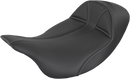 SADDLEMEN Dominator Seat - Low - Solo - Black w/ Gray Stitching - FL '08-'24 808-07B-0042L
