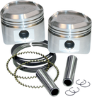 S&S CYCLE Piston Kit - For Super Stock Heads - 3.500" +0.005" - Domed - 80" Big Twin 92-20265