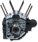 S&S CYCLE Crankcase - 4.125" Bore w/Stock Bolt Pattern - Wrinkle Black - Dyna 310-0856