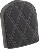 DRAG SPECIALTIES SEATS Sissy Bar Pad - Double Diamond - Silver - Short 0822-0444