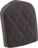 DRAG SPECIALTIES SEATS Sissy Bar Pad - Double Diamond - Red - Short 0822-0445