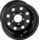 QuadBoss Steely Wheel 12x7 2+5 5/4.5 - Durable Black Powder-Coated Off-Road Wheel