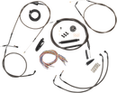 LA CHOPPERS Complete Midnight Braided Cable Kit - 12"-14" Handlebars - '07 Touring LA-8006KT2B-13M