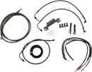 LA CHOPPERS Complete Midnight Braided Cable Kit - 12"-14" Handlebars - '14-'15 FLHX LA-8012KT2-13M