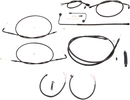 LA CHOPPERS Complete Midnight Braided Cable Kit - 12"-14" Handlebars - '15 FLS LA-8151KT2A-13M