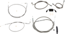 LA CHOPPERS Standard Stainless Braided Handlebar Cable/Brake Line Kit - Mini Ape Hangers - '13-'22 Sportster LA-8321KT-08
