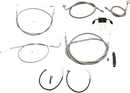 LA CHOPPERS Complete Stainless Braided Handlebar Cable/Brake Line Kit - 15"-17" Handlebars - '13-'22 Sportster LA-8321KT2-16
