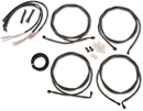 LA CHOPPERS Complete Midnight Braided Cable Kit - Mini Handlebars - '17-'20 Touring LA-8054KT2-08M